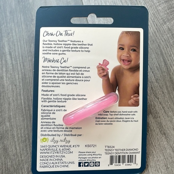 Itzy Ritzy Teensy Teether Diamond Bundle of 2- New in Package - Picture 3 of 3